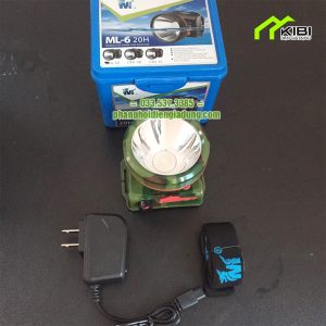Đèn pin đội đầu ML - 6A pin bền, thời gian chiếu sáng dài (Đèn pin đội đầu siêu sáng chống nước có pha đèn rộng, chiếu sáng xa)