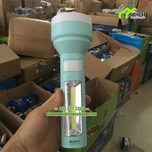 Đèn pin siêu sáng KM - 8922 sử dụng pin sạc độ bền cao (Đèn cầm tay với thiết kế đa năng tích hợp 2 bóng led trong một đèn)