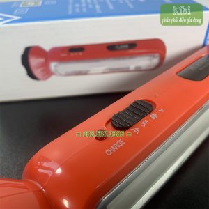 Đèn pin để bàn KN - 4316 hai bóng led, pin sạc dung tích lớn (Đèn pin để bàn có thiết kế nút điều khiển dạng trượt có các gờ chống trơn)