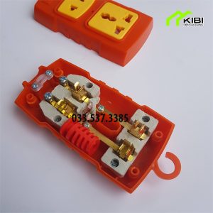 Ổ cắm điện 2 lỗ Hinoki chất lượng cao, chịu tải 6000W (Ổ điện không dây có thiết kế lõi sứ chống cháy nổ)