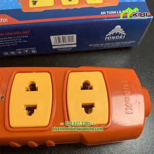 Ổ cắm siêu chịu tải Hinoki thiết kế 3 lỗ cắm đa năng