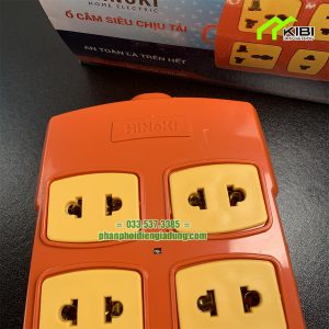 Ổ cắm điện 6 lỗ Hinoki thiết kế lõi sứ chống cháy nổ Ổ cắm điện 6 lỗ Hinoki thiết kế lõi sứ chống cháy nổ