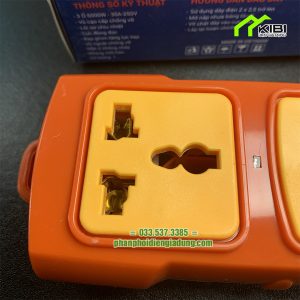Ổ cắm siêu chịu tải Hinoki thiết kế 3 lỗ cắm đa năng (Ổ cắm điện không dây có phần mặt ổ chống rò rỉ điện, đảm bảo an toàn khi sử dụng)
