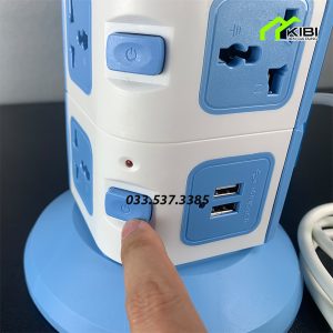 Ổ cắm điện 3 tầng tích hợp cổng usb sạc nhanh