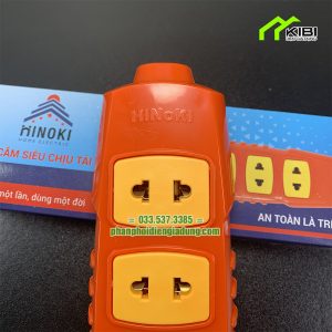 Ổ cắm siêu chịu tải Hinoki thiết kế 3 lỗ cắm đa năng