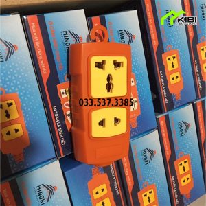 Ổ cắm điện 2 lỗ Hinoki chất lượng cao, chịu tải 6000W (Ổ điện chịu tải có thiết kế 2 ổ cắm với 1 ổ 2 chấu và 1 ổ 3 chấu)
