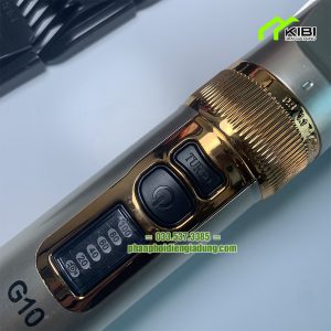Tăng đơ cắt tóc G10 sang trọng, bền bỉ, lưỡi cắt hợp kim không gỉ (Tăng đơ cắt tóc có thiết kế màn hình led hiển thị phần trăm pin vô cùng tiện lợi)