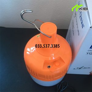 Bóng đèn tích điện YQ - 802 công suất lớn, 3 chế độ sáng (Bóng đèn e27 có móc treo, lỗ cắm sạc có gioăng cao su bảo vệ)