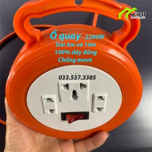 Ổ quay có tay cầm, dây nguồn 5m, công suất 2200W