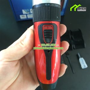 Tông đơ cắt tóc cho bé 388 không dây, công suất 4W (Tông đơ cho bé thiết kế nút điều khiển ngay trên thân cùng vòng xoay điều chỉnh cữ cắt)