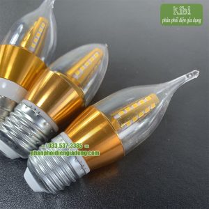 Bóng đèn led nến trang trí đui xoáy e14, e27 Bóng đèn led nến trang trí đui xoáy e14, e27