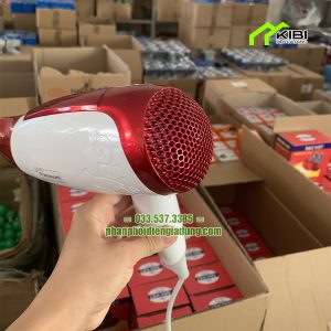 Máy sấy tóc mini Panasoni 205 công suất 1500W (Máy sấy tóc mini gấp gọn có thiết kế đầu hút gió hình tổ ong)