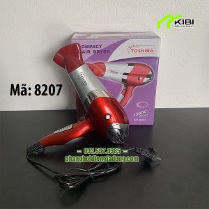 Máy sấy tóc tạo kiểu 2 chiều nóng lạnh Toshiba 8207 1800W (Máy sấy tóc tạo kiểu 2 chiều nóng lạnh có thiết kế tinh tế với đầu sấy tạo kiểu đi kèm)