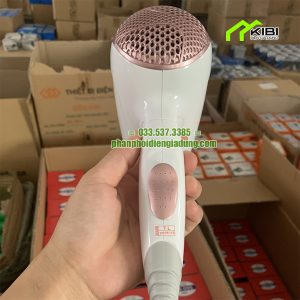 Sấy tóc mini gấp gọn Panasoni 207 hai chiều (Máy sấy tóc tạo kiểu có nút điều khiển dạng trượt, cùng đầu hút gió có lưới chắn bụi)