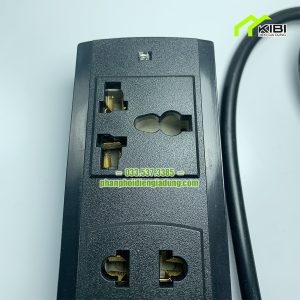 Ổ cắm điện đa năng Hinoki công suất 2200W, dây nguồn 4,5m (Ổ cắm điện 3 lỗ tích hợp cả lỗ cắm, 2 chấu và 3 chấu, sử dụng được cho nhiều loại phích cắm)