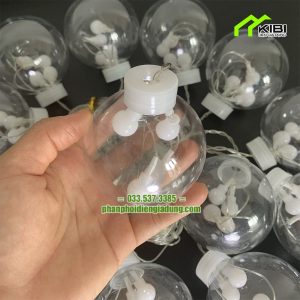 Đèn nháy mành bóng dài 3,5m với 12 bóng cầu (Đèn nháy nhiều màu có thiết kế bóng nhựa to bên trong có nhiều bóng led nhỏ)