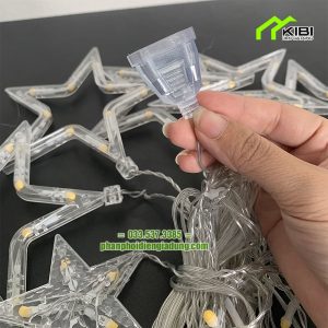 Đèn nháy mành hình ngôi sao dây dài 5m Đèn nháy mành hình ngôi sao dây dài 5m