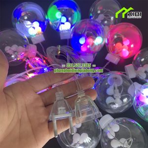 Đèn nháy mành bóng dài 3,5m với 12 bóng cầu (Dây đèn led trang trí có thiết kế phích nối tiện lợi)