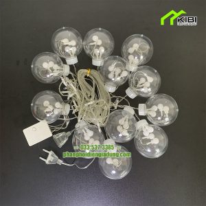 Đèn nháy mành bóng dài 3,5m với 12 bóng cầu (Đèn nháy mành bóng có thiết kế 12 bóng cầu thả)