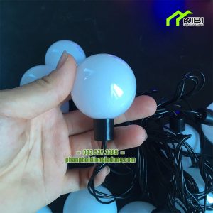 Đèn led thả mành hình trứng dây dài 5m (Đèn nháy nhiều màu có thiết kế các bóng led tròn bằng nhựa)