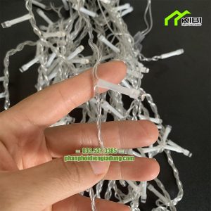 Bộ đèn led thả rèm mưa, thác nước 48 sợi, dài 12m (Đèn trang trí sân vườn, cây, nhà, cửa có nhiều các bóng led nhỏ chiếu sáng)