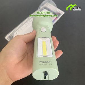 Đèn pin tích điện PM - 8105 siêu sáng, đa chức năng