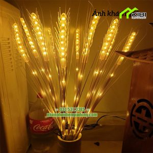 Đèn trang trí hình bông lúa, bó 10 bông, sáng vàng Đèn trang trí hình bông lúa, bó 10 bông, sáng vàng