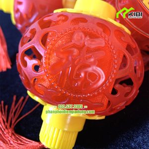 Đèn lồng hoa văn trang trí chất lượng cao (Đèn nháy đẹp có thiết kế vỏ đèn lồng bằng nhựa có khắc hoa văn)