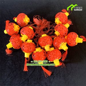 Đèn lồng hoa văn trang trí chất lượng cao (Đèn lồng hoa văn có thiết kế 12 bóng với chiều dài 5,5m)