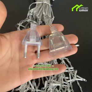 Bộ đèn led thả rèm mưa, thác nước 48 sợi, dài 12m (Đèn có thiết kế phích cắm nối hỗ trợ nối các dây đèn lại với nhau)