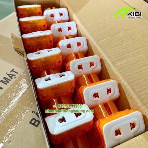 Ổ chia điện 3 ngả màu cam, chịu tải cao, chống move tốt