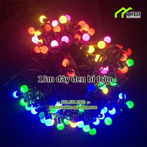 Dây bóng đèn trang trí dài 15m, đa dạng kiểu bóng