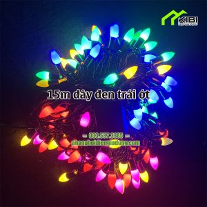 Dây bóng đèn trang trí dài 15m, đa dạng kiểu bóng