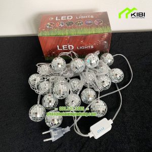 Đèn nháy hình cầu pha lê cao cấp dây dài 5m Đèn nháy hình cầu pha lê cao cấp dây dài 5m