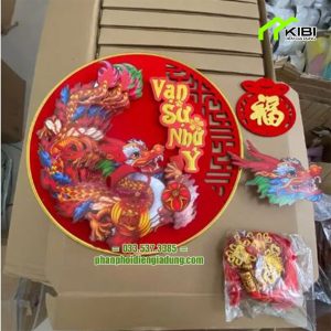 Dải treo rồng lắc lư trang trí dùng pin AAA (Dải treo rồng lắc lư trang trí có thiết kế 3D đẹp mắt)
