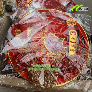 Thần tài treo tết thiết kế 3D đầu lắc lư