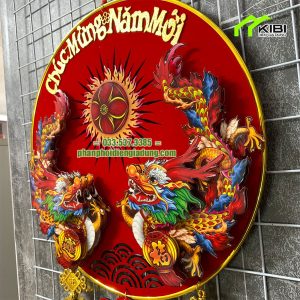 Rồng lắc trang trí tết thiết kế song long Rồng lắc trang trí tết thiết kế song long