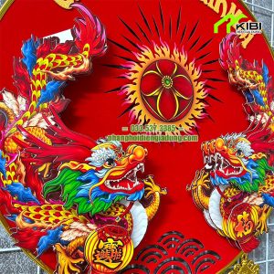 Rồng lắc trang trí tết thiết kế song long Rồng lắc trang trí tết thiết kế song long