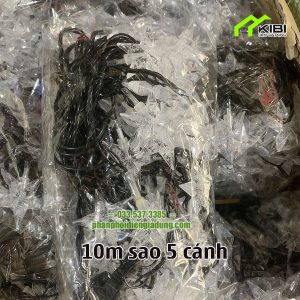 Dây đèn trang trí kiểu dây đen loại 10m (Đèn trang trí cây ngoài trời dây đen hình ngôi sao)