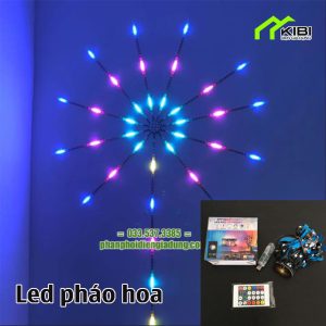 Đèn led pháo hoa ngoài trời nháy theo nhạc có điều khiển