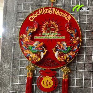Rồng lắc trang trí tết thiết kế song long Rồng lắc trang trí tết thiết kế song long