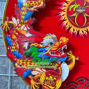 Rồng lắc trang trí tết thiết kế song long (Đồ trang trí tết Nguyên Đán có thiết kế 3D rất nổi bật)