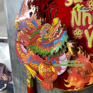 Dải treo rồng lắc lư trang trí dùng pin AAA (Phụ kiện trang trí năm mới có thiết kế đầu rồng lắc lư chạy bằng pin AAA)