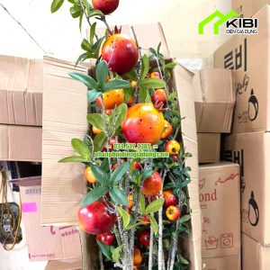 Cành lựu đỏ trang trí ngày tết dài 80cm (Cành lựu đỏ trang trí có thiết kế vô cùng chân thật)