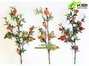 Cành lựu đỏ trang trí ngày tết dài 80cm (Cành lựu giả có nhiều phân loại với các màu sắc khác nhau)