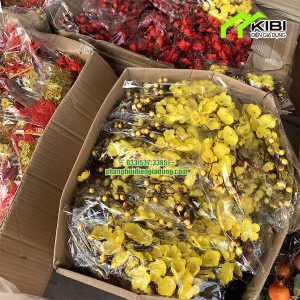 Combo túi 10 cành đào lụa, cành mai lụa Combo túi 10 cành đào lụa, cành mai lụa