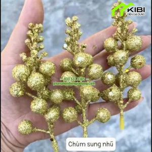 Set 50 cành sung nhũ kim tuyến trang trí giỏ quà tết Set 50 cành sung nhũ kim tuyến trang trí giỏ quà tết