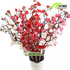 Combo túi 10 cành đào lụa, cành mai lụa Combo túi 10 cành đào lụa, cành mai lụa