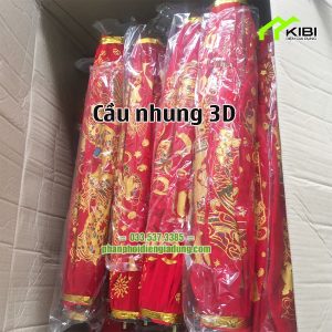 Đèn lồng đỏ bằng vải nhung size 80cm (Quả cầu nhung có phần khung có thể gấp gọn)
