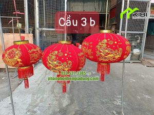 Đèn nồng vải in hoạ tiết 3D kích thước 1m (Đèn nồng vải chuyên dùng để trang trí vào ngày tết)